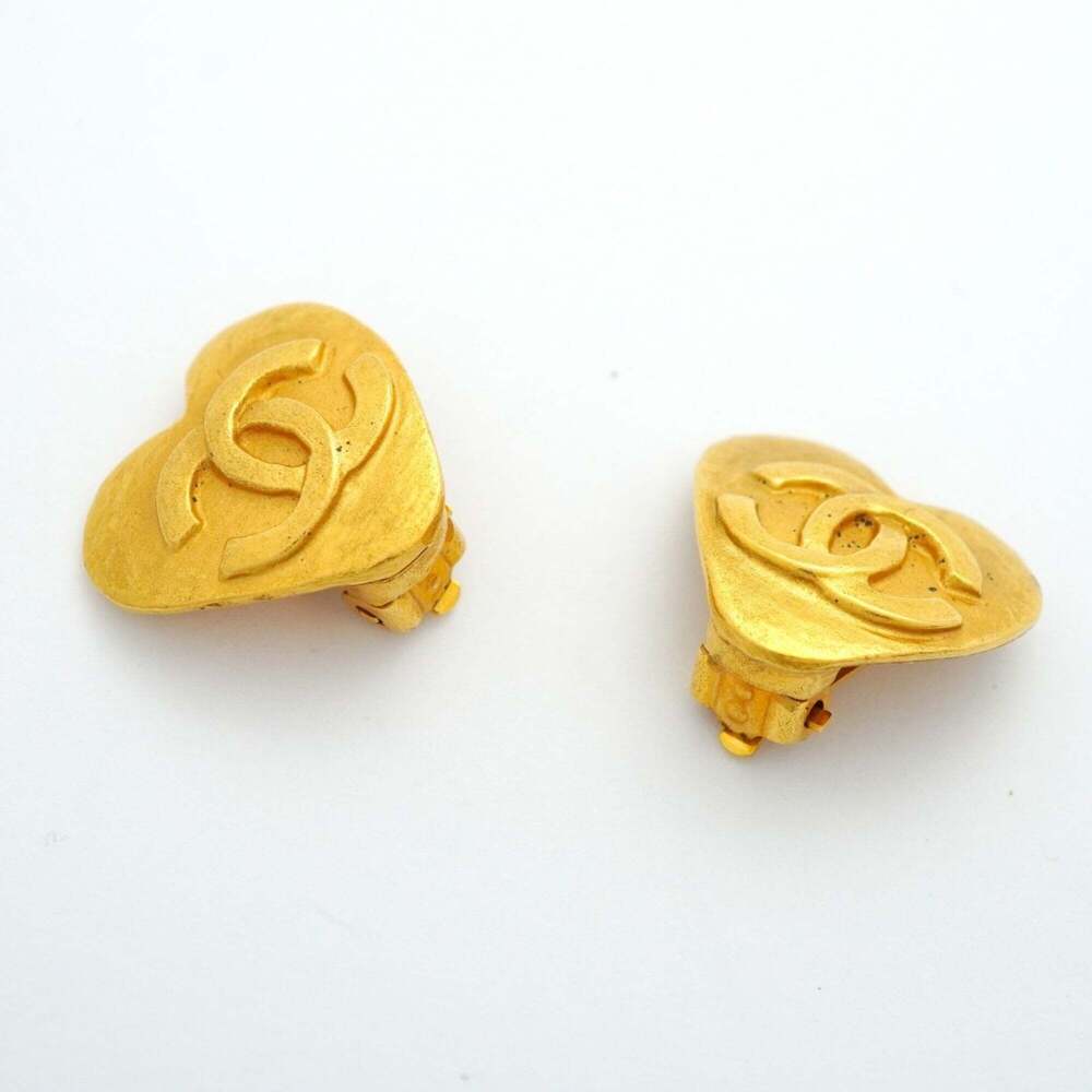 CHANEL Gold Logo Earrings - Picture 2 of 8
